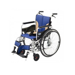 6개월 휠체어 휠체어대여 접이식휠체어 MIKI-JTN 420폭 블루